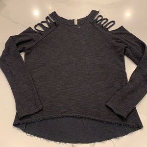 Cute distressed long sleeve shirt